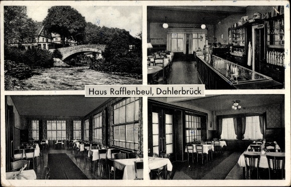 Postcard Dahlerbrück Schalksmühle im Sauerland, Hotel Rafflenbeul, Innenansicht