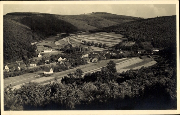 Postcard Niederdreisbach in the Westerwald, Panorama