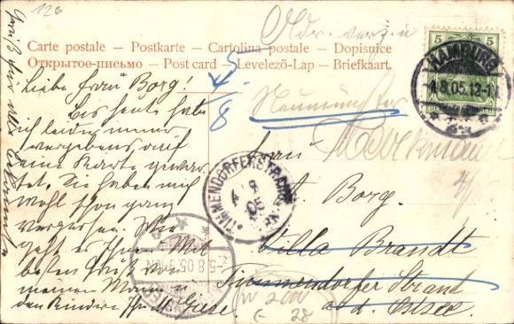 Postcard Hamburg Hohenfelde, Graumannsweg
