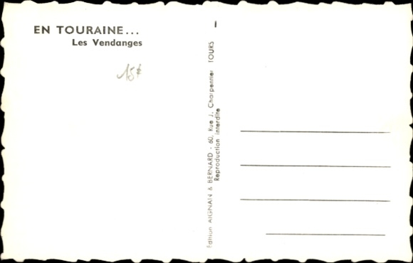 CPA Touraine, les Vendanges, winegrowing