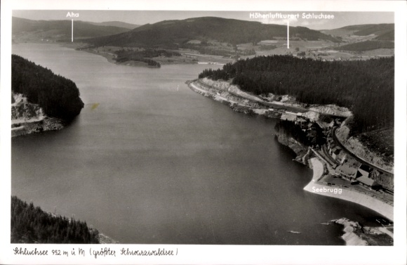 Ak Schluchsee im Schwarzwald, Fliegeraufnahme
