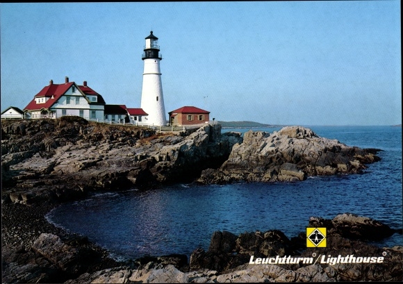 Postcard Portland Maine USA, Portland Head Lighthouse