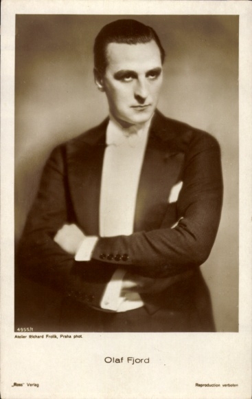Ak Schauspieler Olaf Fjord, Portrait