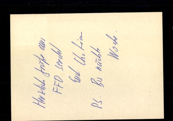 Michel nr 1548 na pocztówce, stempel pocztowy kolei polskiej Berlin Warszawa