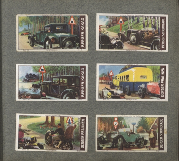 Berger advertising cards (machine format) collector's picture album Robert Berger chocolate factory, Pössneck 1