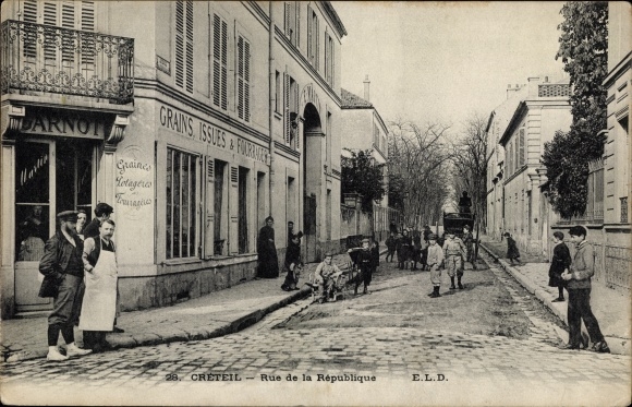 Postcard Créteil Val de Marne, Rue de la République