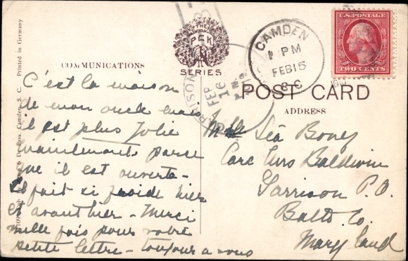 Briefkaart Camden Zuid-Carolina de VS, Moerbeiboom