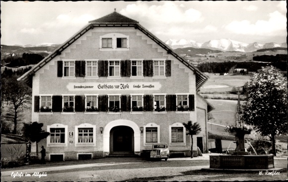 Postcard Eglofs Argenbühl im Allgäu, Gasthaus zur Rose