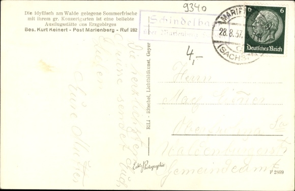 Postcard Marienberg in the Erzgebirge of Saxony, Schindelbachmühle
