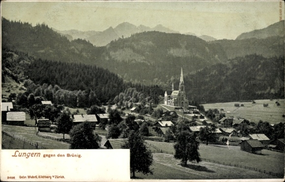 KP Lungern Canton Oberwalden, widok w kierunku Brünig