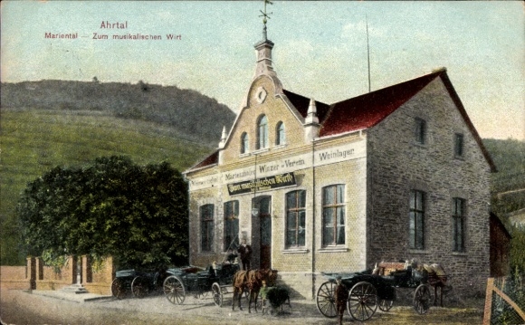 Postcard Altenahr in the Ahr Valley, Mariental, To the musical host
