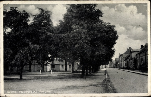 Postcard Görzke im Fläming, Poststraße, Marktplatz