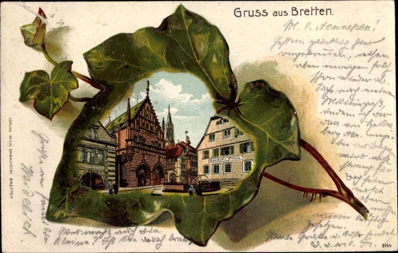 Ivy Leaf Chromo-Litho Boards in Baden, Market Square, Inn