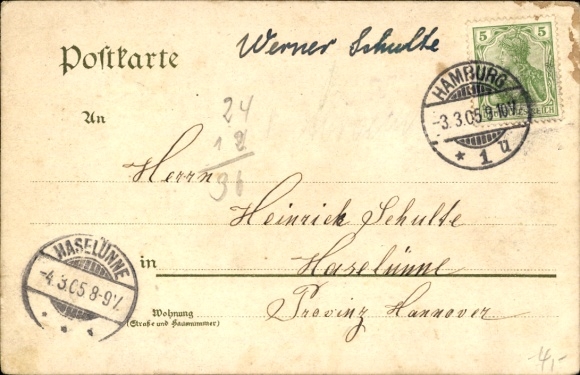 Postcard Hamburg Eimsbüttel, Weidenstieg