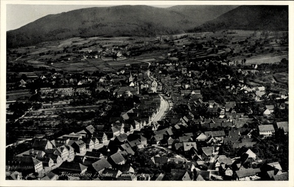 Ak Friesenheim im Ortenaukreis, Fliegeraufnahme, Stadtpanorama