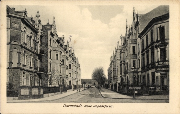 Postcard Darmstadt in Hesse, Neue Roßdörferstraße