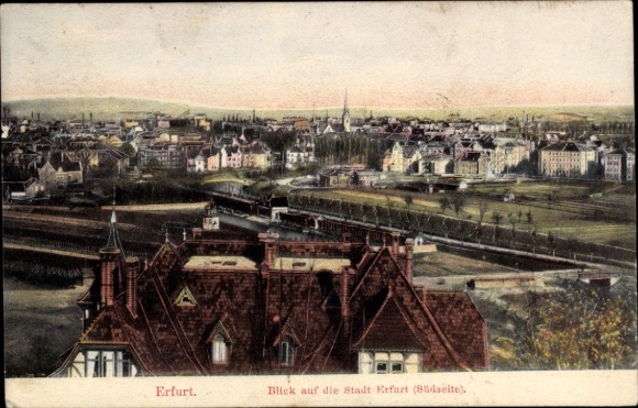 Postcard Erfurt in Thuringia, general view