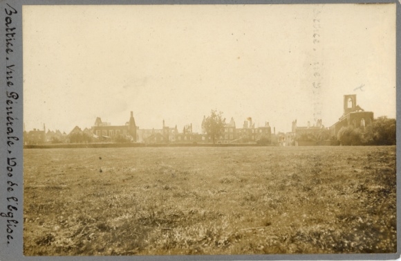 foto Battice Herve Wallonië Luik, stadsruïnes van een afstand