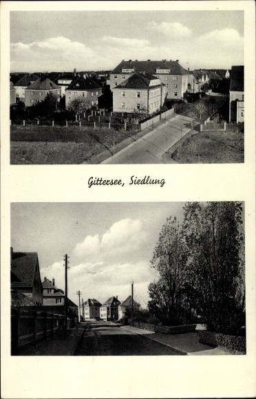Postcard Dresden Süd Gittersee, view of the settlement