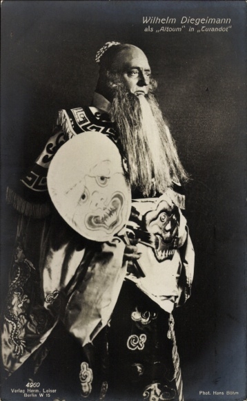 Ak Schauspieler Wilhelm Diegelmann, als Altoum in Turandot