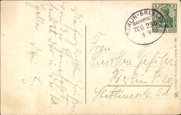 Postcard Guben in Lower Lusatia, on the Lubst, Jungfernbrücke