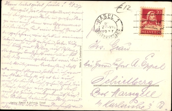 Postcard Bâle Basel Stadt Schweiz, Swiss Sample Fair, Tram
