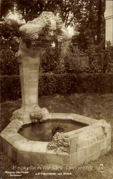 Ak Paris, Exposition des Arts Decoratifs 1925, La Fontaine du Rire, Brunnen, Ausstellungsgelände