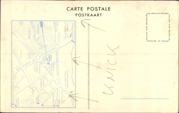 Postcard Brussels, World Exhibition 1935, Nederlandsche Kaas en Boter Fromage and Beurre de Hollande