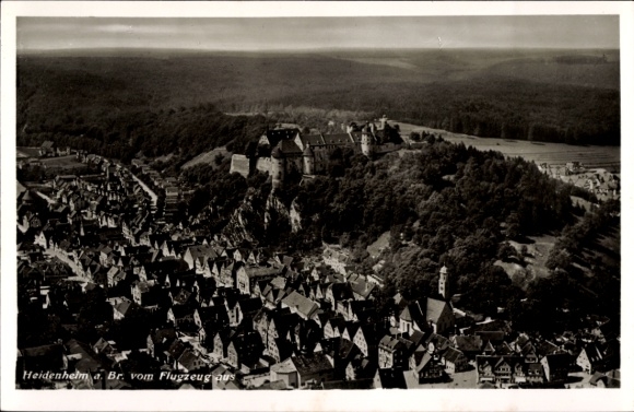 Ak Heidenheim an der Brenz Württemberg, Fliegeraufnahme