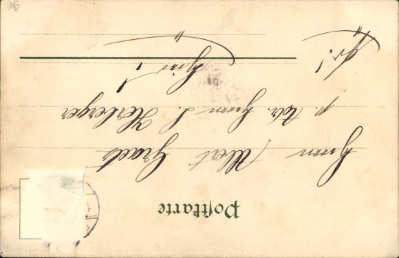 Postcard Nelke, Frauenkopf