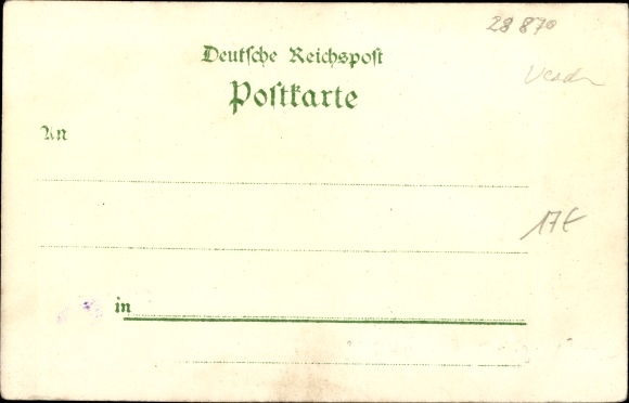 litho Ottersberg in Nedersaksen, kerk, Amtshof, apotheek, oorlogsmonument