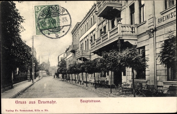 Ak Bad Neuenahr Ahrweiler in Rijnland-Palts, hoofdstraat, Hotel Rheinischer Hof