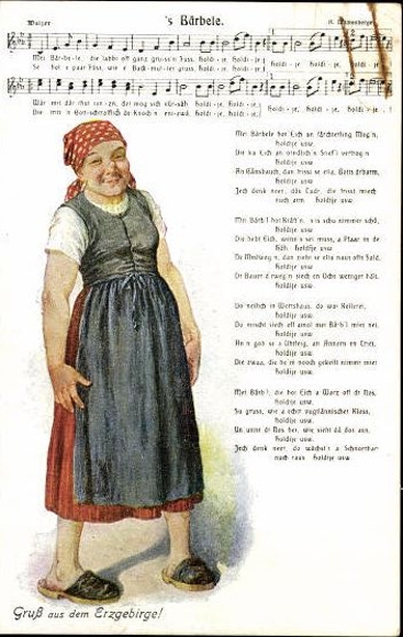 31 individual song cards, Anton Günther