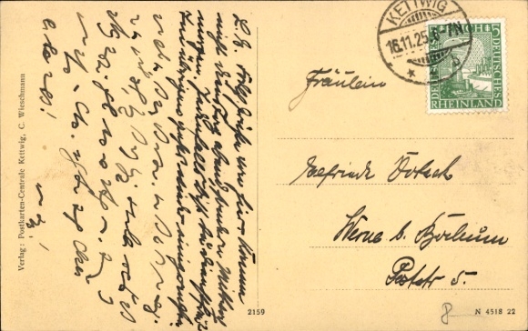 Postcard Kettwig Essen in the Ruhr area, general view