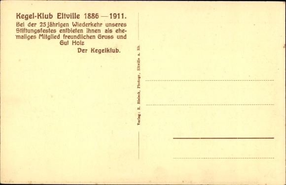 PC Eltville am Rhein Hessen, bowling club, group picture, 1886- 1911