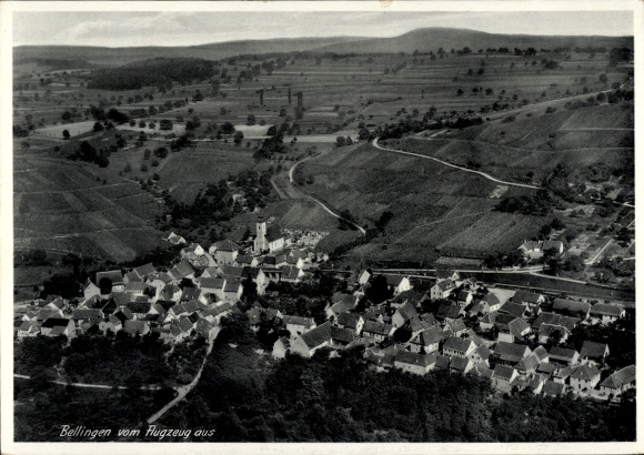 Postcard Bad Bellingen in Baden, aerial photograph