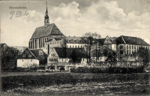 Ak Himmelkron in Opper-Franken, gedeeltelijk zicht, kerk