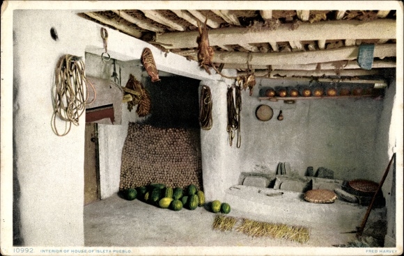 Ak Isleta Pueblo New Mexico USA, Innenraum des Hauses