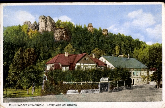 Ak Bad Schweizermühle Rosenthal Bielatal in Saksen, Ottomühle in Bielatal