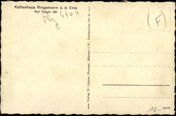 Postcard Telgte in North Rhine-Westphalia, coffee house Ringemann