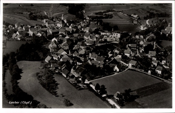 Postcard Laaber in the Upper Palatinate, aerial photograph
