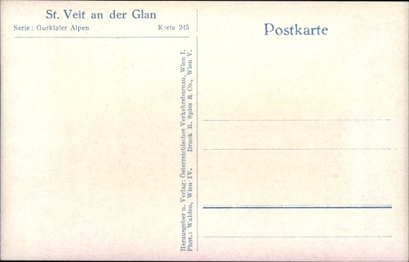 Postcard Sankt Veit an der Glan Carinthia, square with fountain