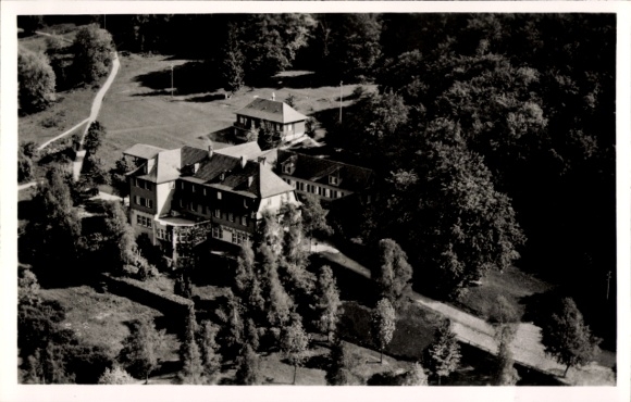 Postcard Traifelberg Honau Lichtenstein in Baden Württemberg, aerial photograph, Alb-Hotel