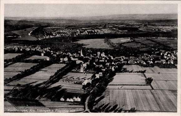Postcard Kusterdingen in Württemberg, aerial photograph