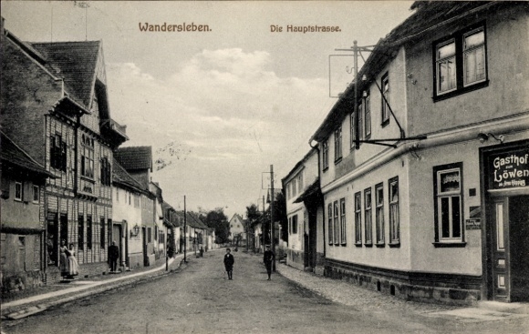 Ak Wandersleben Drei Gleichen Thüringen,  Straßenansicht, Gasthof Löwen
