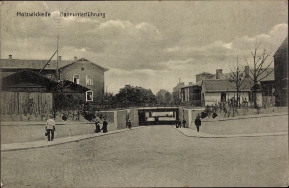 Postcard Holzwickede in the Ruhr area, railway underpass