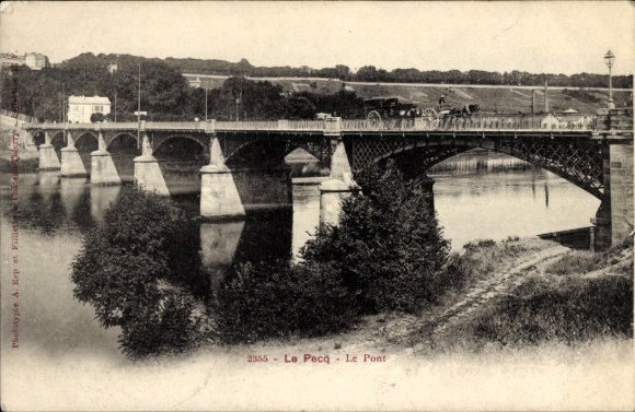 Postcard Le Pecq Yvelines, Le Pont