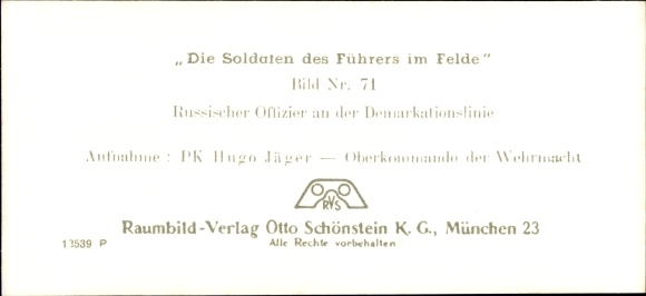 Stereo spatial image photo The Führer&#39;s soldiers in field No. 71 Russian officer, demarcation line