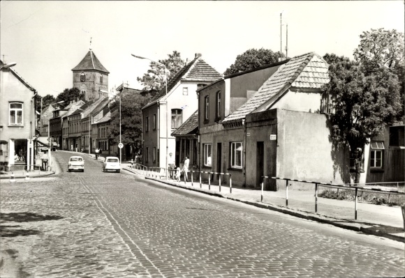 Postcard Grevesmühlen in Mecklenburg, August Bebel Street