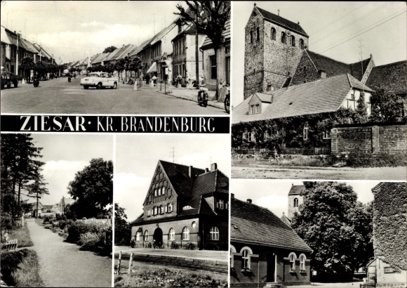 PC Ziesar in Brandenburg, church, train station, lot in town